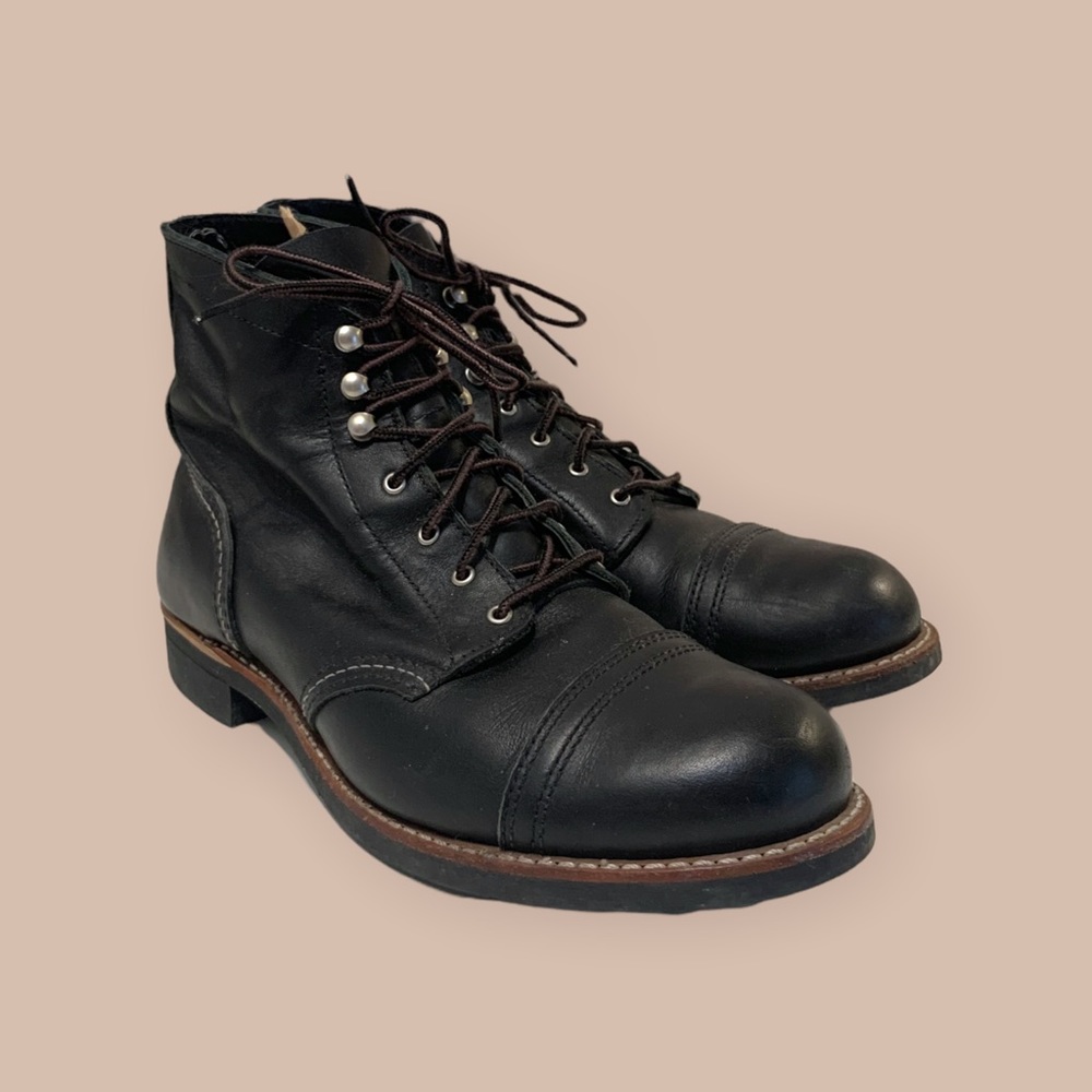 Redwing Heritage Black Leather Iron Rangers USA Men’s 9.5 W 11